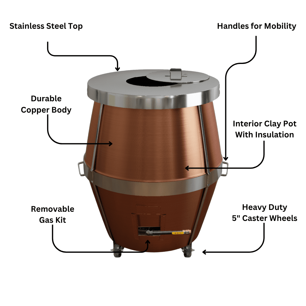 A04 - 34" x 34" Pakistani Clay Oven - Image 7