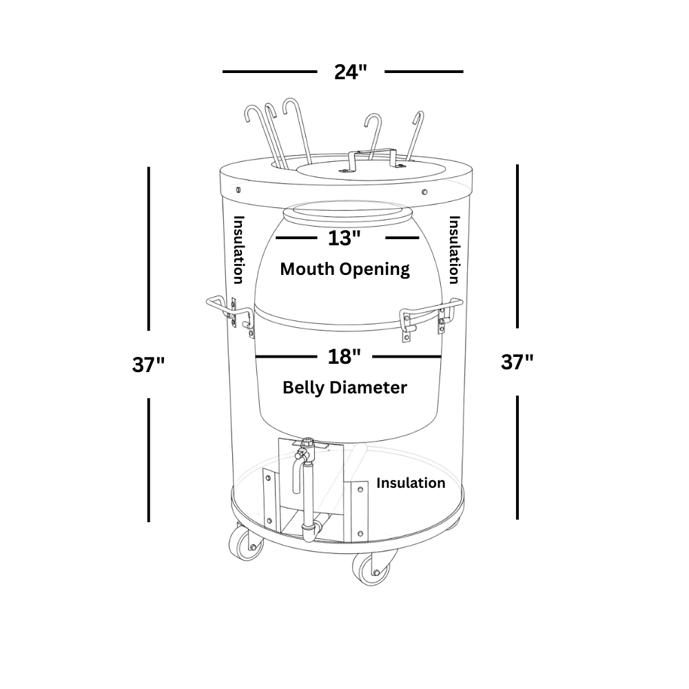 CS01 - 24" x 24" Round - Catering Clay Tandoor - Image 4