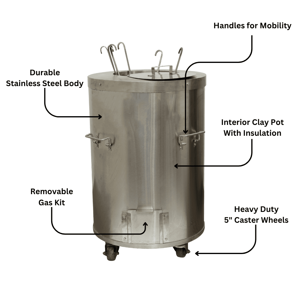 R26 - 20" x 26" Round - Residential Mini Tandoor - Image 5