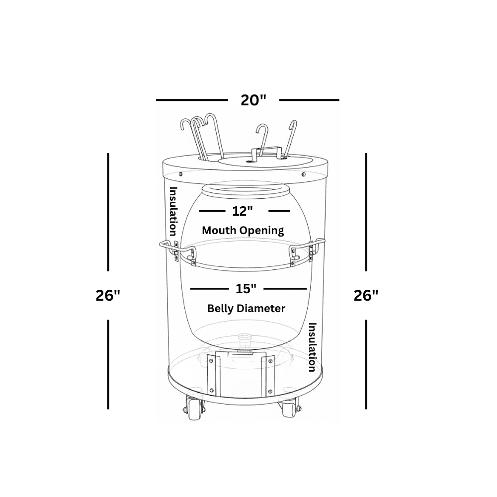 R26 - 20" x 26" Round - Residential Mini Tandoor - Image 3