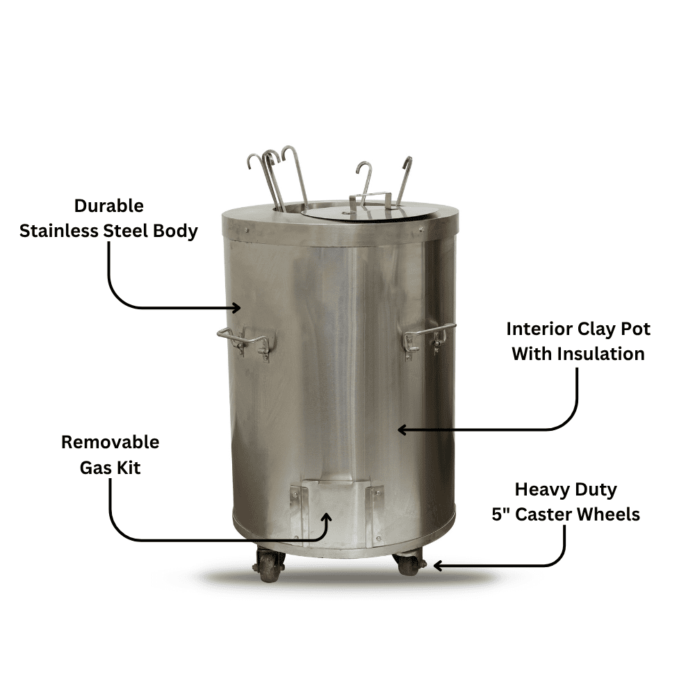 CS03 - 24" x 24" Round - Portable Tandoor Oven - Image 6