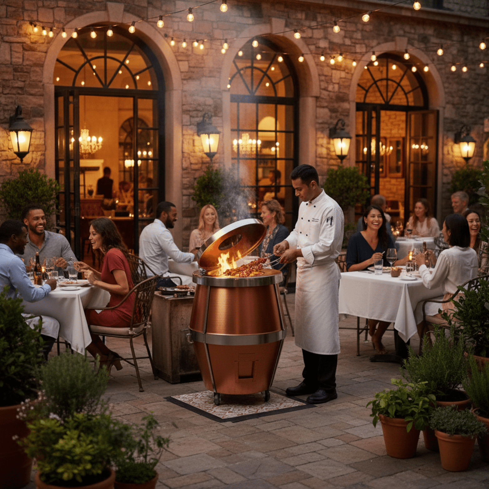 CU02 - 32" x 32" Charcoal Tandoor - Image 8